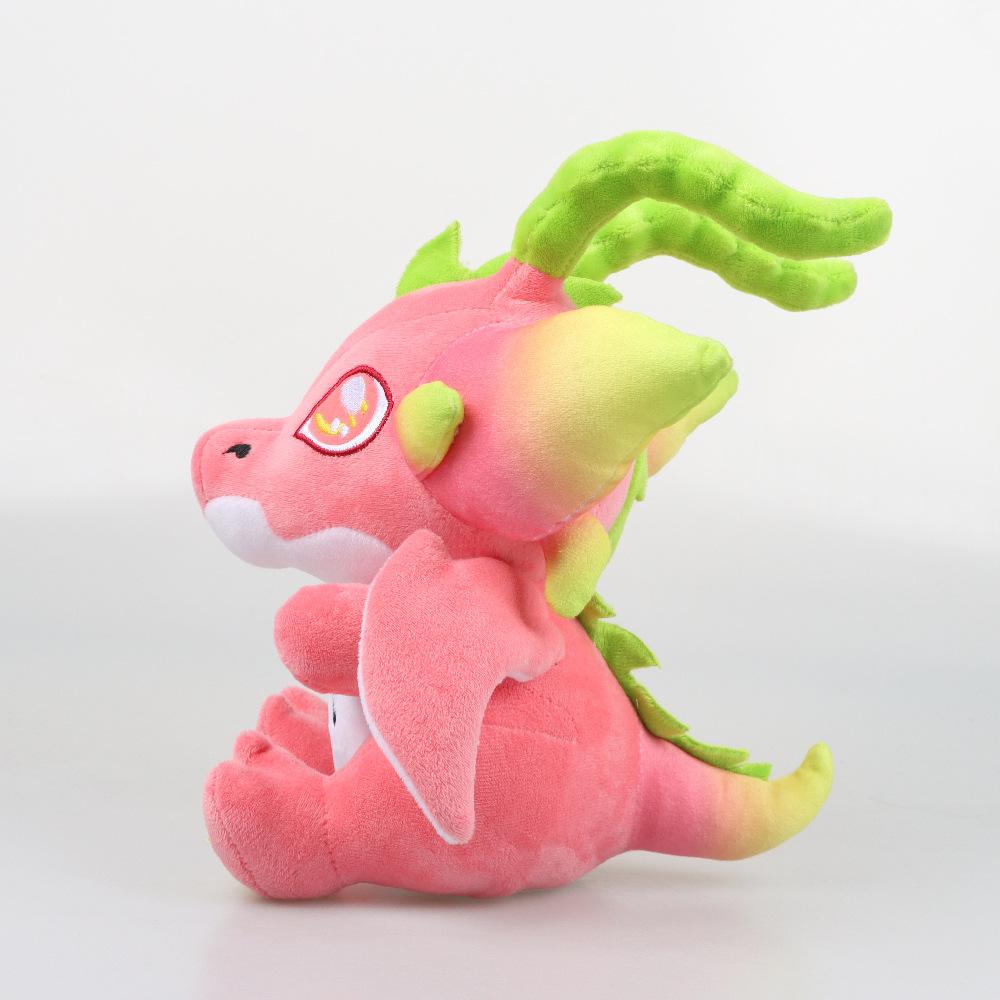 1pc 25cm/9.84in dragonfruit dragon plush dragon fruit dinosaur doll seated cute plush birthday gift