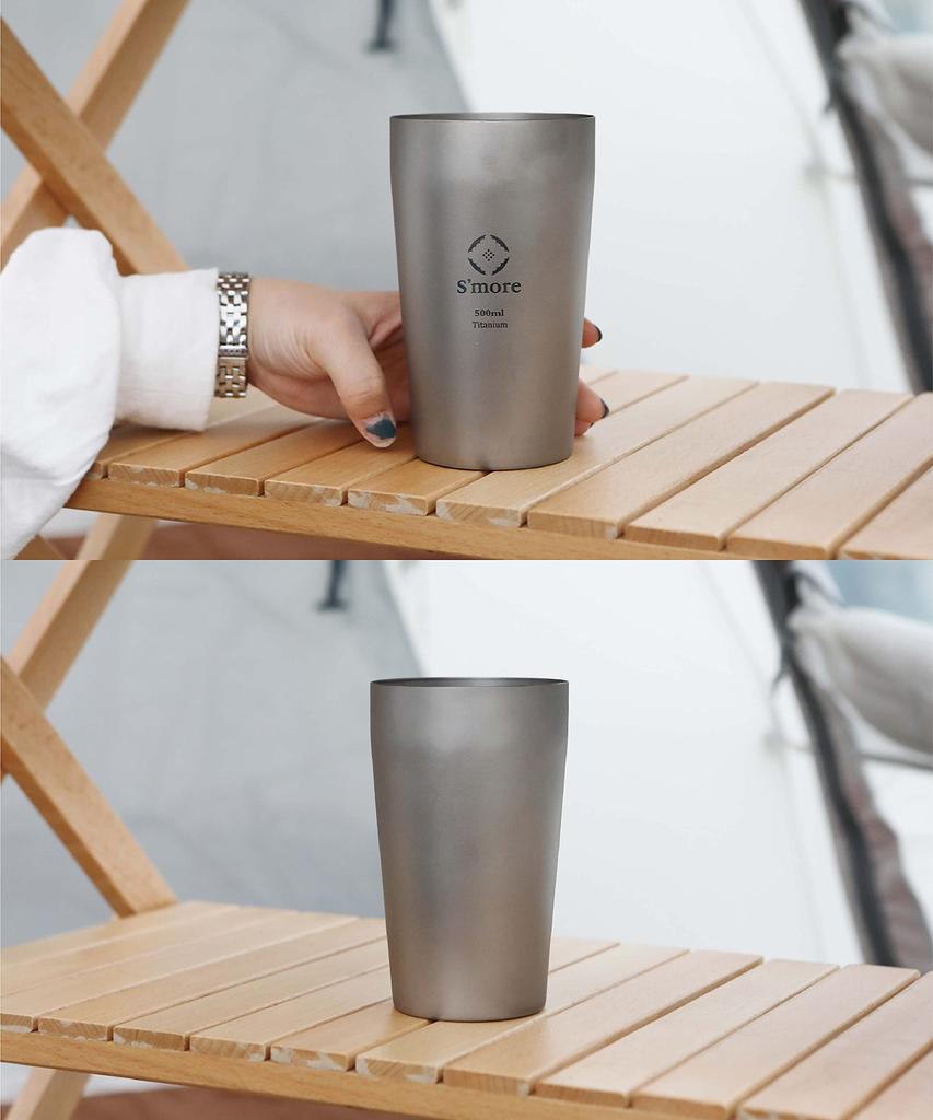 Titanový hrnek dvojitý hrnek titanový 300ml 500ml titanový hrnek titanový hrnek dvojitý titanový venkovní stylový kempovací dvojitá konstrukce