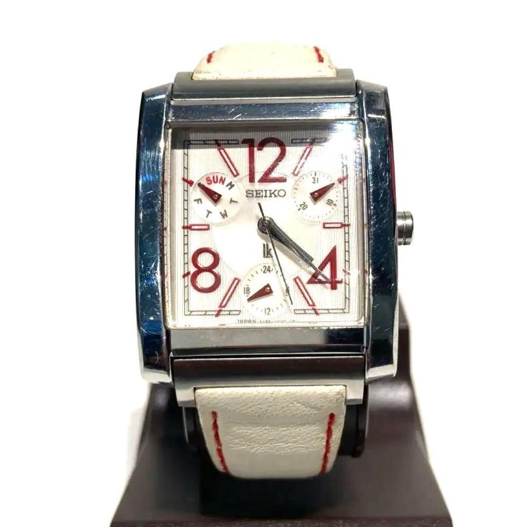 Used S2005 Seiko LUKIA 5Y85-0AK0 Quartz Watch White