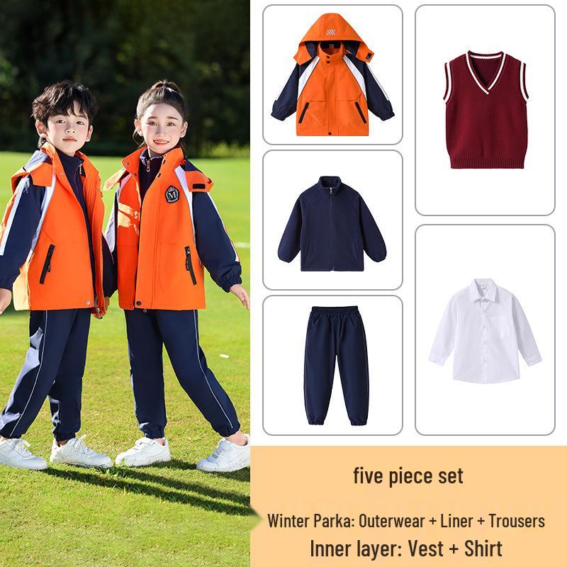 Elementary Student Seasonal Uniform Set: Windbreaker & Winter Outfit
