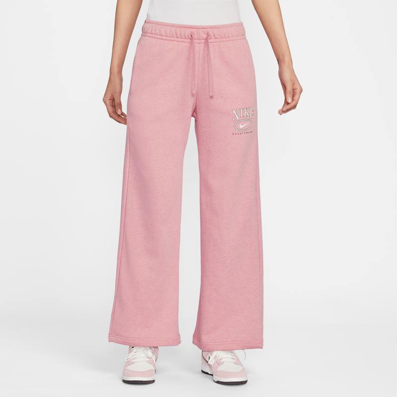 Nike Fashion Loose Straight Comfortable Knitted Sports Pants Women Bottoms Pink HJ0870-699