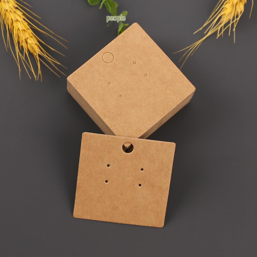 Retro Kraft Paper Earring Display Cards - Blank Stud Holder and Packaging Accessory
