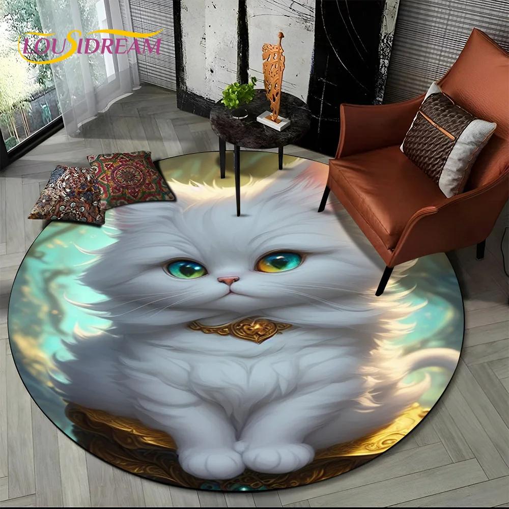 3D Mysteriou Sun Moon Tarot Mandala Magic Round Area Carpet Rug for Living Room Bedroom Kid Playroom Decor,Pet Area Rug Non-slip