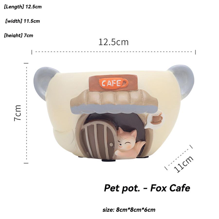 

Мультяшный питомец суккулентный цветочный горшок офисный балкон украшение смоляной цветочный горшок микро ландшафтный садовый горшок для растений