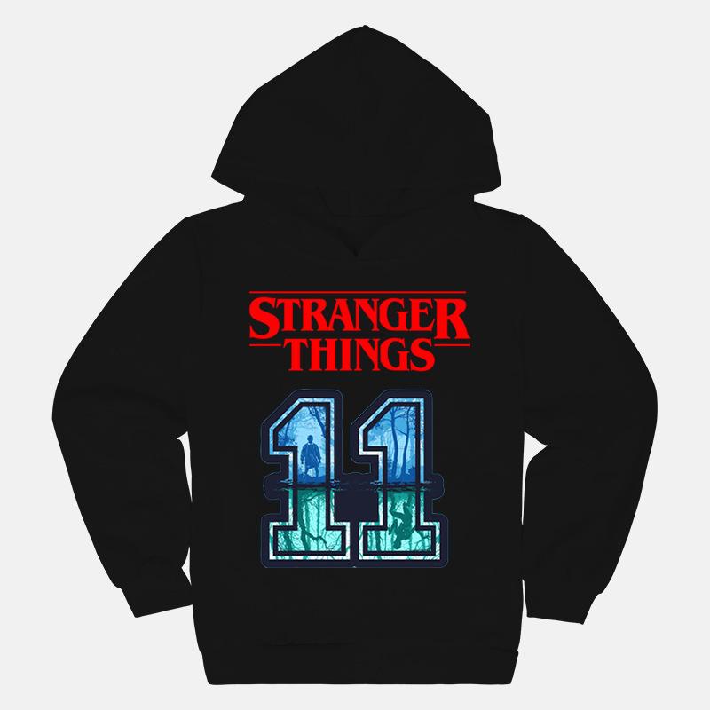 Stranger Thing Printed Children's Hooded Sweatshirt Spring and Autumn Top