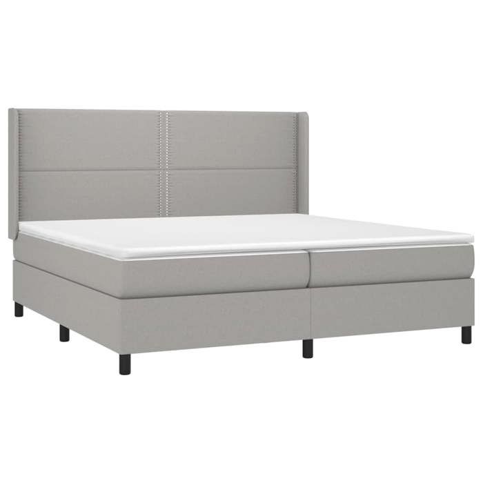 VidaXL Slat Bed Base with Mattress, Upholstered Bed, Double Bed, Adult Bedroom Interior Bed, Modern, 3131377