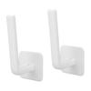 2pcs Adhesive Hat Rack Storage Display Multi Purpose Hat Hanger with Back Pastes White