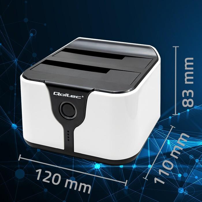 Qoltec Aluminum Case | HDD SSD 2.5" SATA3 | USB 3.0 | Silver