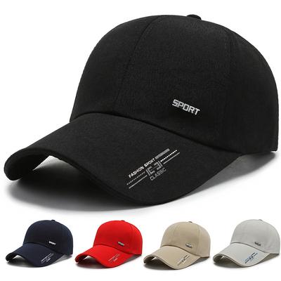 Hat Men's Sunscreen Baseball Cap Canvas Medium Cap Summer Spring Autumn Winter Sports Cap Extended Brim Hat
