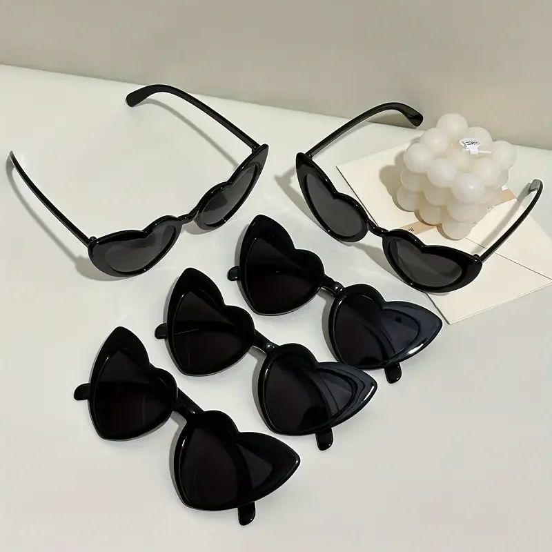 5PCS Heart Cute Ladies fashion Sunglasses Combination Wedding Party Decoration Glasses