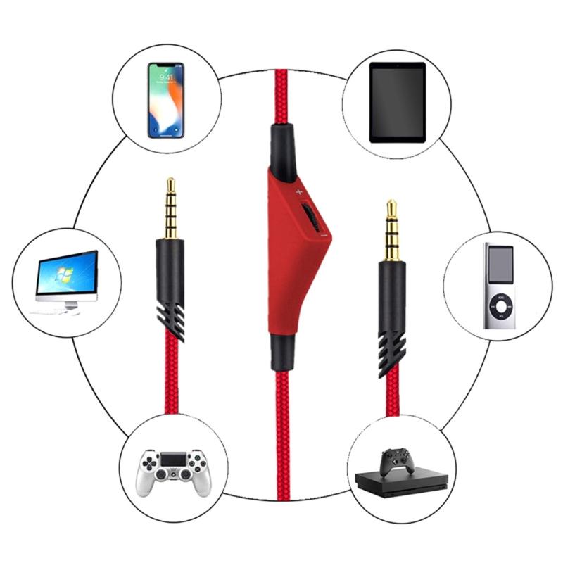 Audio Earphone Cable Volume Control Wear-resistant Gaming Headset Wire For Astro A10 A40 A30