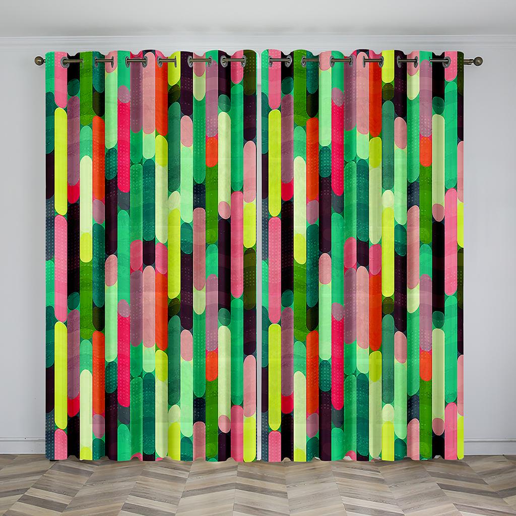 

Роскошный дизайн, абстрактное геометрическое искусство, красный, черный, современный, 2 шт., бесплатная доставка, тонкая оконная занавеска для декора гостиной, спальни 100W130H(CM)40x51in&Grommet Top