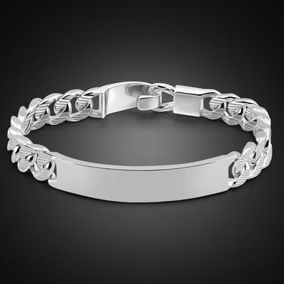 Personalized Buckle Punk Denim Brand Wide Bracelet Thick Rhodium Gold Plated Men'S Geometric Car Flower Whip
