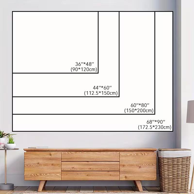 2D Sun and Moon Tapestry Black and White Celestial Wall Hanging Decor