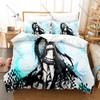 Cool Black Rock Shooter BRS Dark Star Cannon Battle Fantasy Anime Bedding Set Includes Duvet Cover 2 Pillowcases Blue Twin Tail