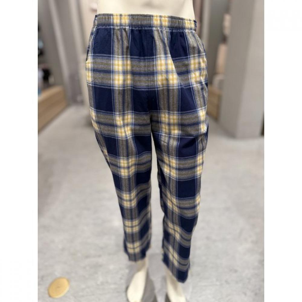 Triumph Men S Navy Check bruShed Long pantS Temef632ny 105