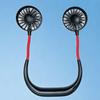 Outdoor Sports 360 Degree Fan LED Lights Fan Usb Rechargeable Hanging Neck Fans