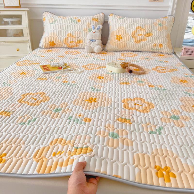 New Cartoon Comic Latex Summer Mat Washable Fresh Baby Ice Silk Summer Mat Child Air Conditioner Soft Seat