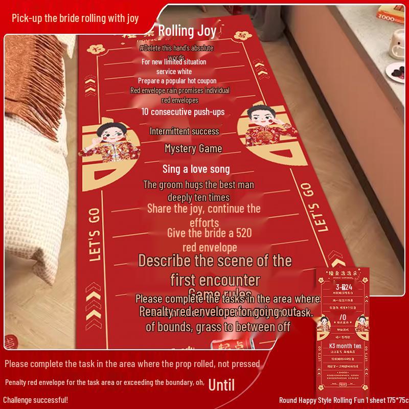 Bridal Prank Props: Groom's Morning Game Cards & Creative Photo Set