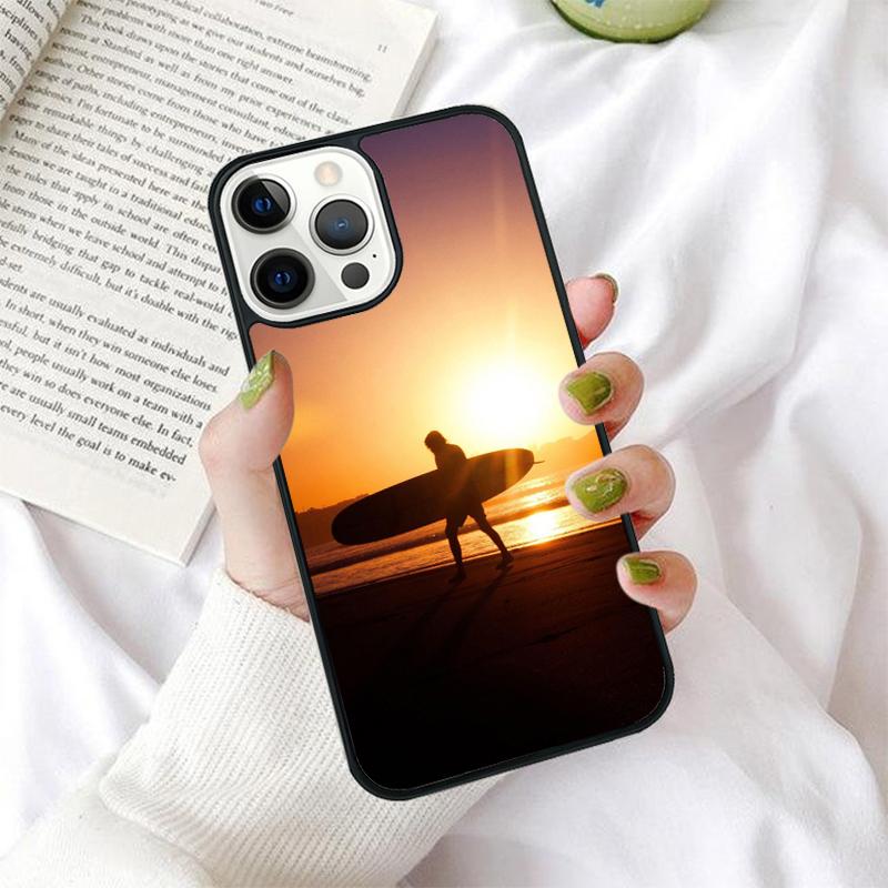 Extreme Sports Surfing Phone Case for iPhone 17 Air 16 Coque 15 14 12 13 PLUS 11 PRO MAX Back Cover Fundas Shell