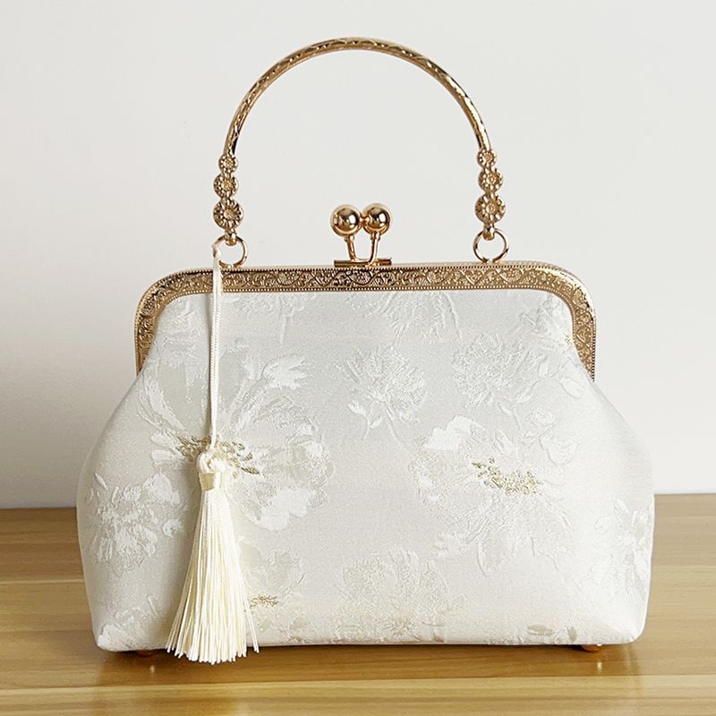 

Style Han Chinese Clothing Handbag Women Matching Wear Cheongsam Bag Retro New Chinese Style Republic of China Style Small Bag Chinese Style Carry White