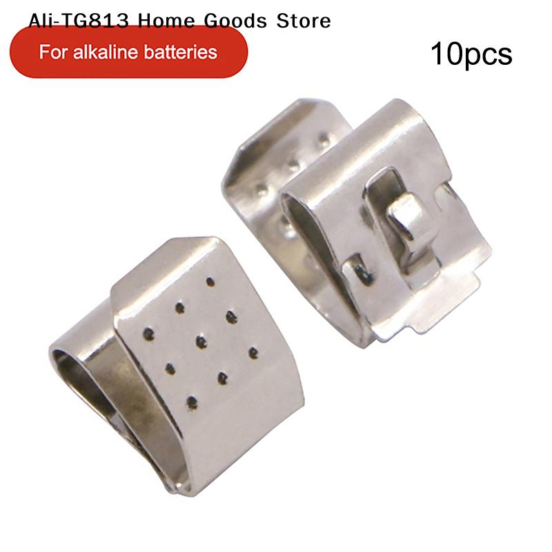 [TG813]10pcs High Quality Spring Steel With Nickel Plated AA Snap-On Leaf Spring Battery Contact OneSize