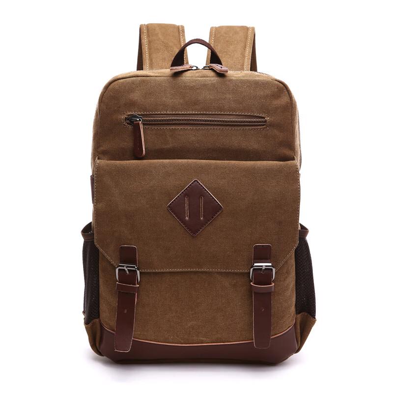 Li Shen Vintage Men's Washed Canvas Laptop Backpack