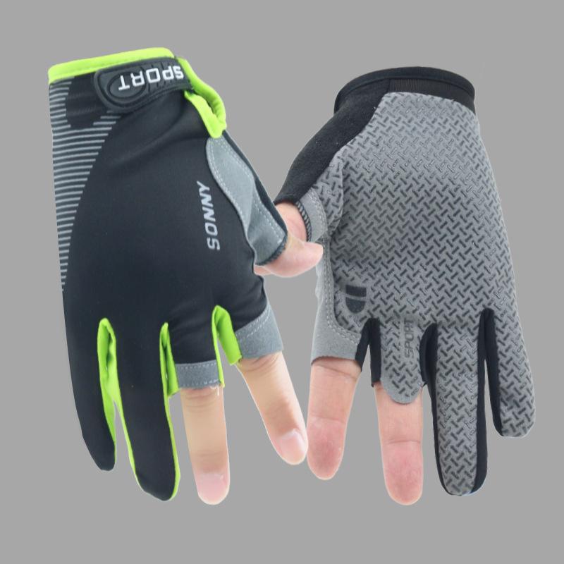 

Летние солнцезащитные перчатки из ледяного шелка One size зелёный