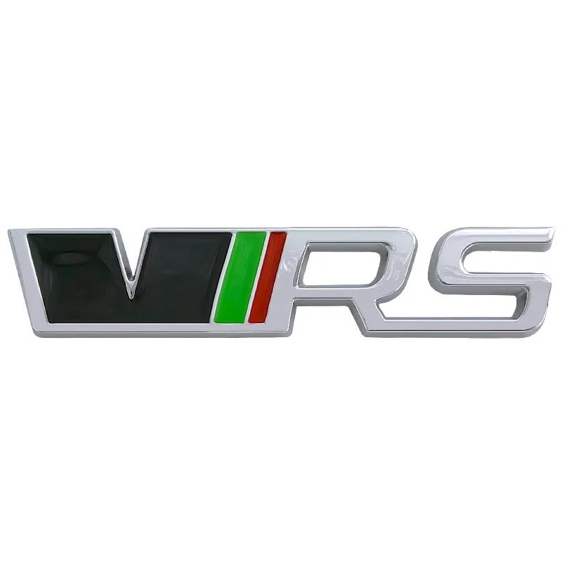 AES1 Alloy Car Front Grille Badge Rear Trunk Sticker Emblem for Skoda VRS Logo Kodiaq Karoq Tour RS Superb Octavia Yeti Fabia Rapid