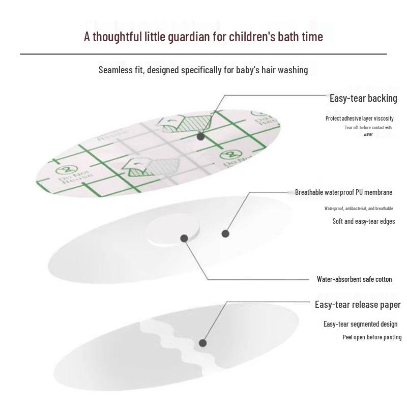 Waterproof Baby Ear Protection Stickers for Bathing and Shampooing