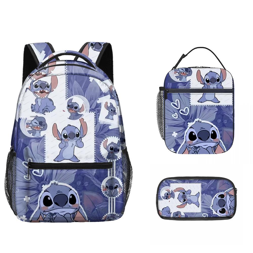 Children'S School Bag, Primary And Secondary School Students Backpack, Children'S Meal Bag, Cartoon Pencil Case Three-Piece Set