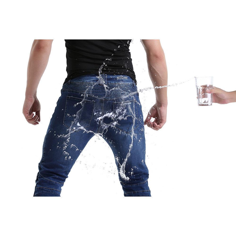 New product Motorcycle jeans men, four seasons locomotive elastic anti-drop cycling pants, anti-splashing, ordinary protective gear