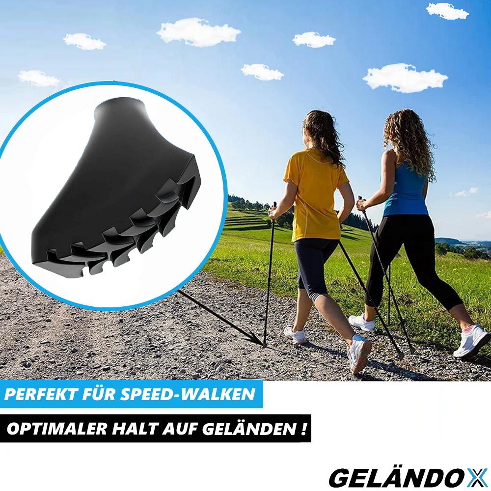 GELÄNDOX Hiking Pole Attachments [14 Pieces] Nordic Walking Rubber Buffers Trekking