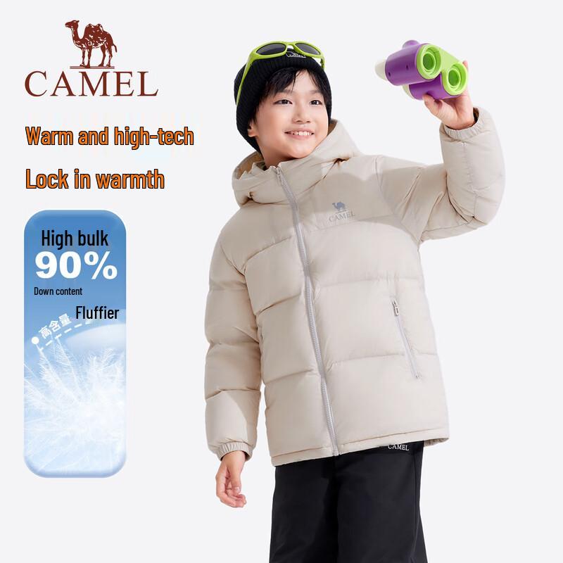 Camel Kids' Windproof Waterproof Hooded Down Jacket