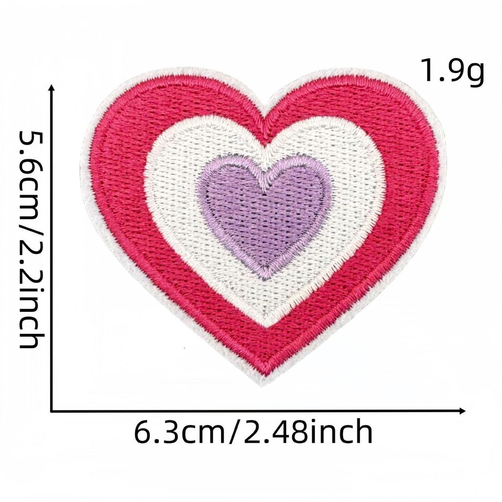 Cartoon Pink Series Embroidered Patch Bowknot Flower Applique Clothing Accessories with Hot Melt Adhesive