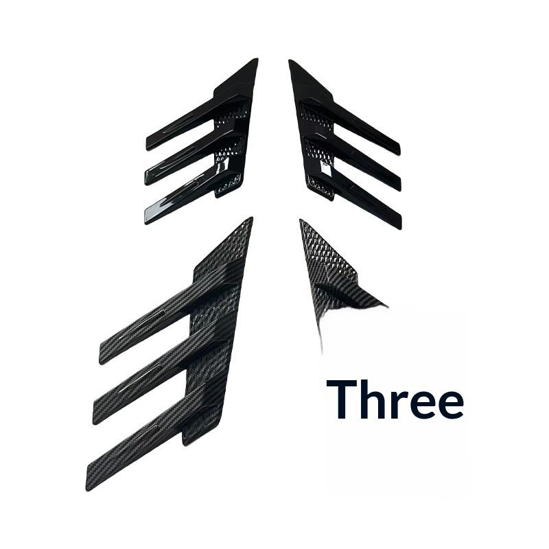 2Pcs Universal Car Rear Windshield Side Spoiler Rear Wing Trim Side Vents Decor Stickers Window Louvers Exterior Decorative Part