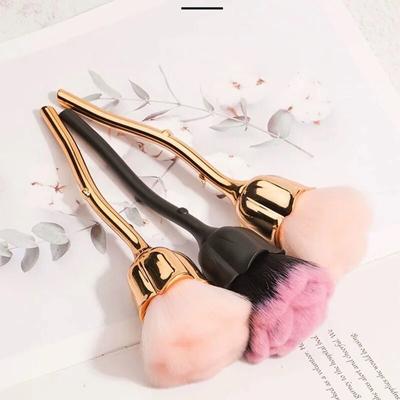 Pincel de unha de flor para manicure, pincel de arte de unha de rosa, acessórios de unha, ferramentas populares, redondo, pequeno, esmalte em gel, escovas de limpeza de pó