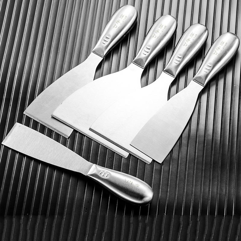 Premium Polished All-Stainless Steel Scraper Tool for Drywall Finishing,Professional Grade Putty Blade for Scraping Paint