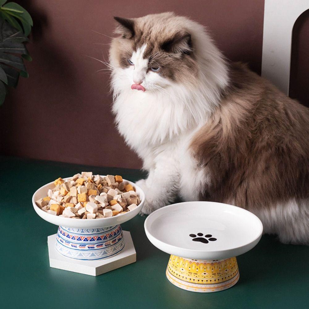 Cute Pet High Foot Bowl Creative Pet Drinking Feeder Dog Food Feeding Basin  Water Container