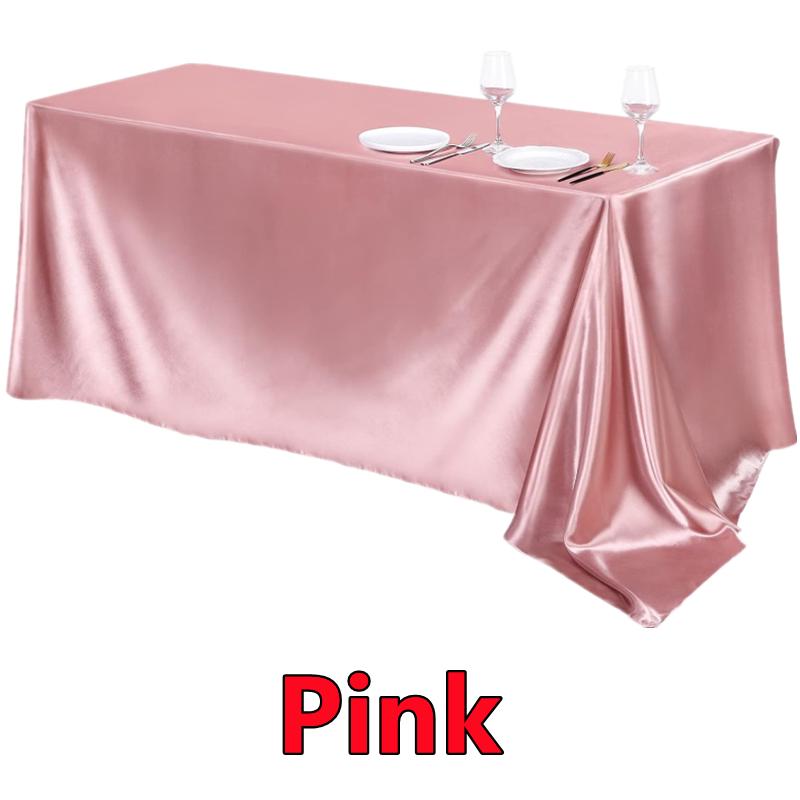 Rectangle Satin Tablecloth,Silkly Soft Solid Color Table Cover For Dining Room Wedding Party Banquet Supplies Dinner Tablecloths