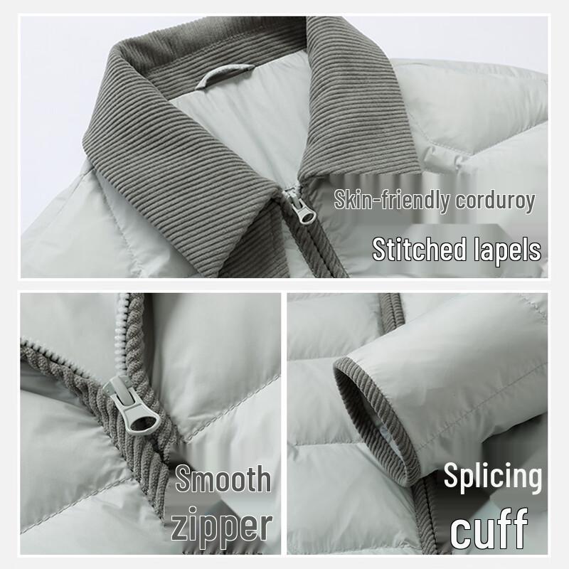 Xuezhongfei Women's Short Duck Down Lapel Jacket