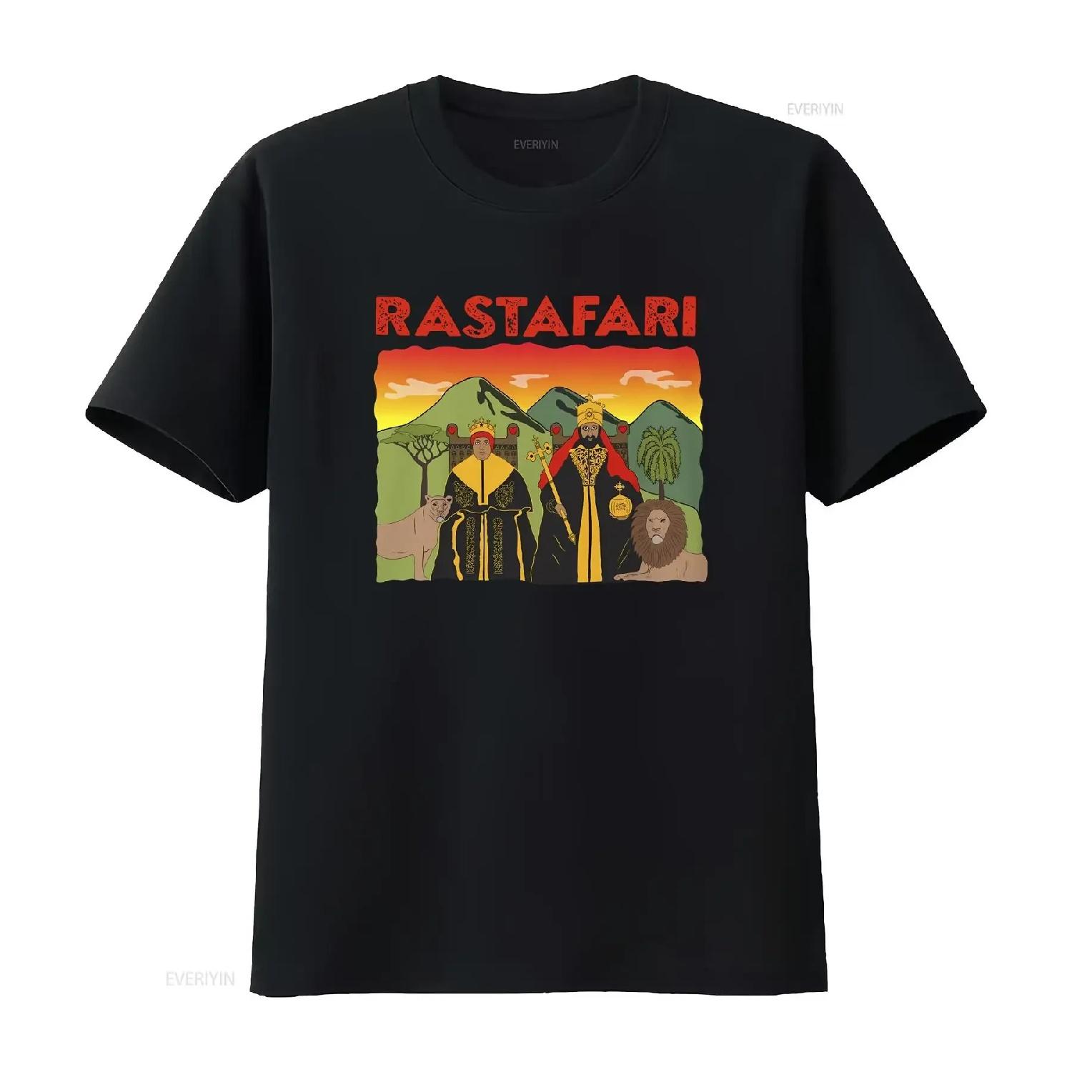 Rastafari T shirt Rasta His imperial Majesty Emperor Haile Selassie I Empress Menen coronation king of kings lion Judah XXXXL