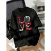 Kids Teens Hockey Exclusive Romance Graphic Short Sleeve Casual Summer T-Shirt