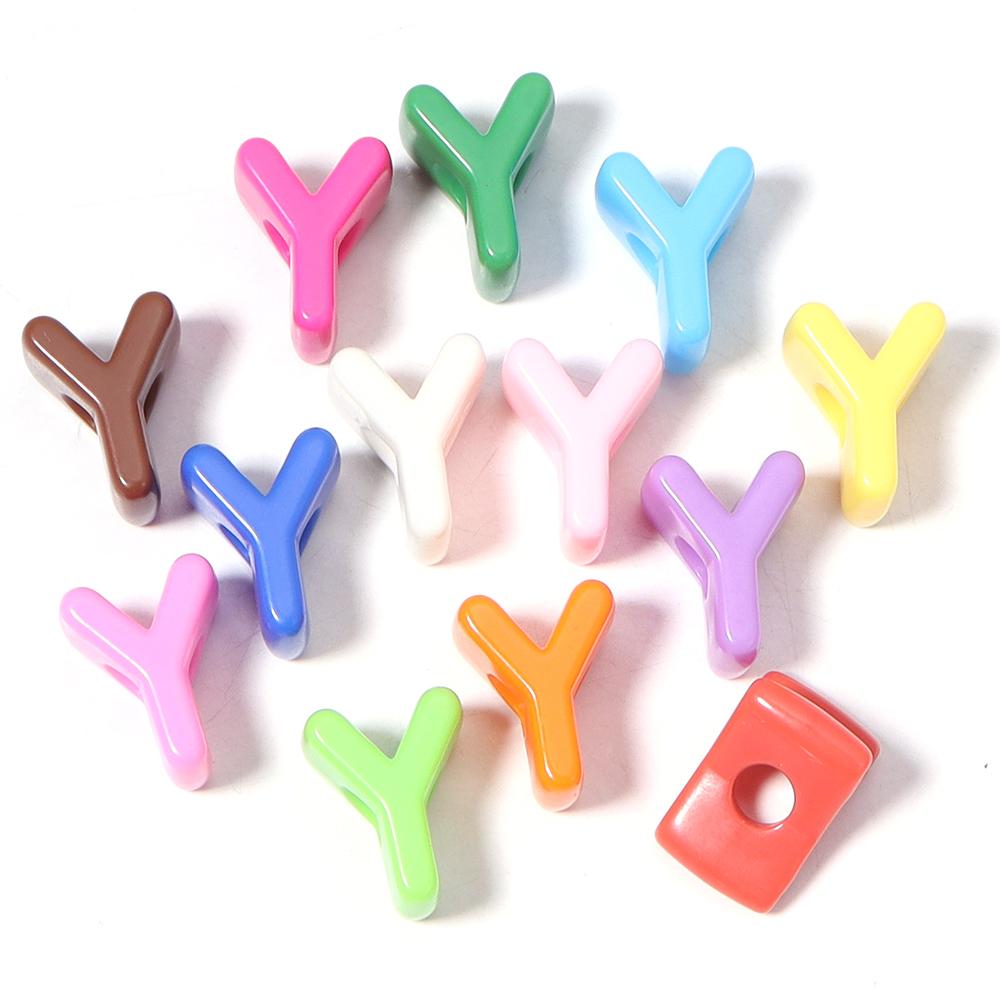 10pcs A-Z Letter Beads Acrylic Alphabet Beads Largr Size Loose Beads  For Jewelry Making DIY Keychain Phone Chain Accessories