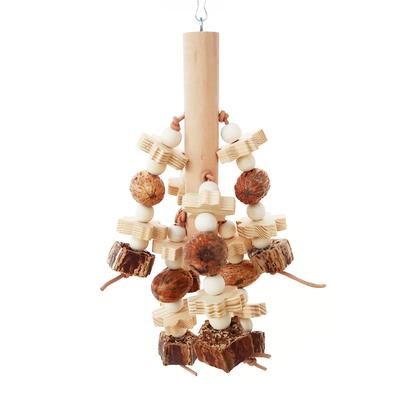 Giocattolo da masticare per uccelli Gabbia per pappagalli Giocattoli da mordere Multi Blocchi di Legno Perline Giocattoli per Uccelli Pappagalli per Pappagalli Uccelli Piccoli e Medi