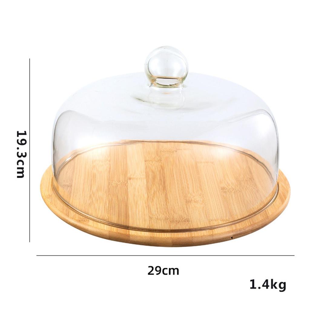 Serving Set Yes Lid Dome Cheese Cloche Dome Serving Tray Organizer Cake Stand Bread Fruit Plate Display Holder for Party Cheese