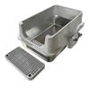 Extra Large Stainless Steel Top-Entry Cat Litter Box - Anti-Splash, Anti-Leakage, Semi-Enclosed Design