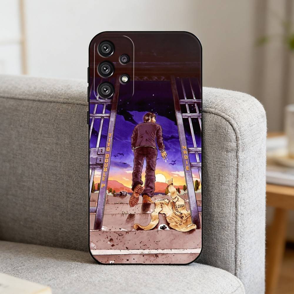 S-Singer Tito Double P Phone Case For Samsung S25,S24,S21,S22,S23,S30,Ultra,S20,Plus,Fe,Note,10,9,5G Black Cover