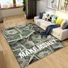 3D Dollar Money Pattern Area Rug,Carpet Rug for Living Room Bedroom Sofa Doormat Kitchen Decoration,Kids Play Non-slip Floor Mat