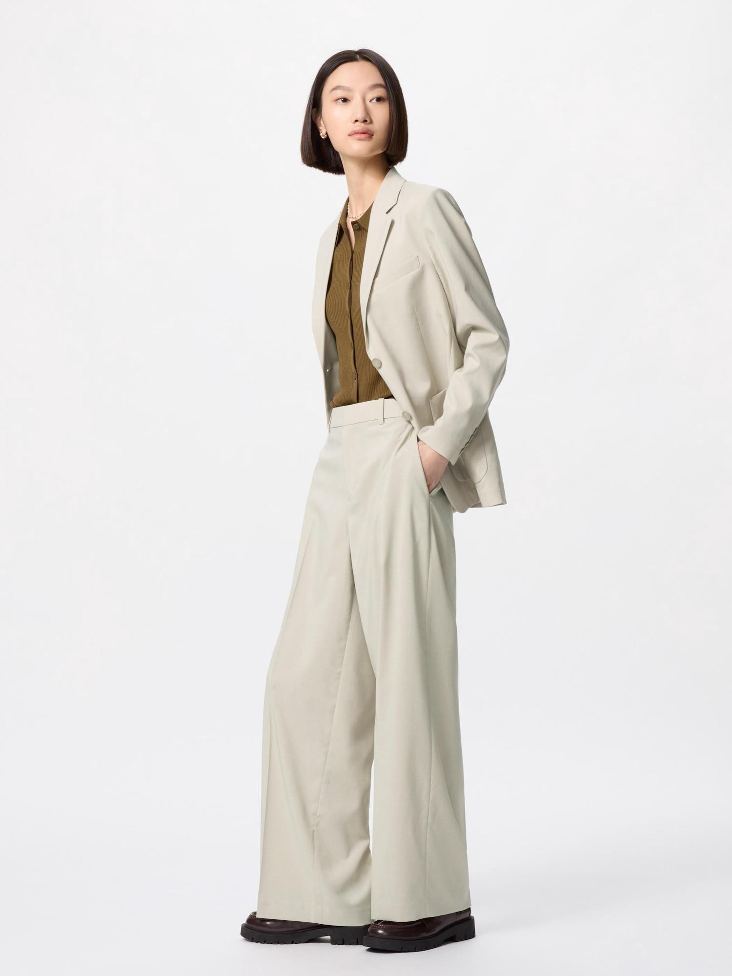 

Uniqlo Япония Впечатляющие Широкие Брюки Длинные 31 BEIGE/L